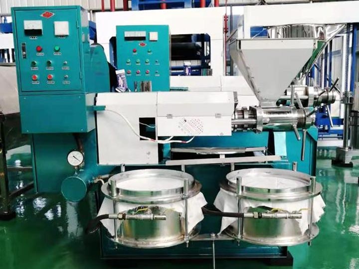Screw oil press machine with two vacuum oil filters